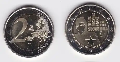 2 Euro Gedenkmünze Slowenien 2011 Franc Stane Rozman Stgl. (142944)