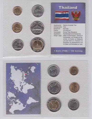Kursmünzsatz KMS 6 Münzen Thailand Stgl. im Blister (152303)