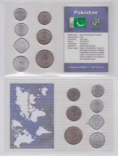 Kursmünzsatz KMS 7 Münzen Pakistan Stgl. im Blister (150515)