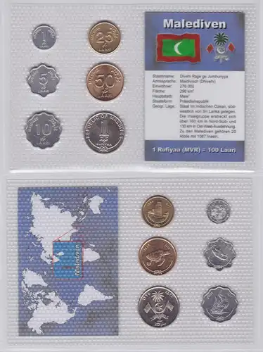 Kursmünzsatz KMS 6 Münzen Malediven Stgl. im Blister (153373)