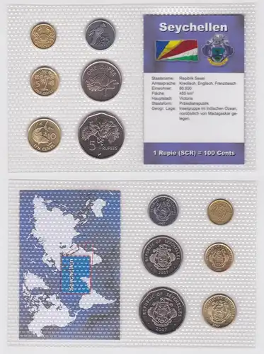 Kursmünzsatz KMS 6 Münzen Seychellen Stgl. im Blister (135392)