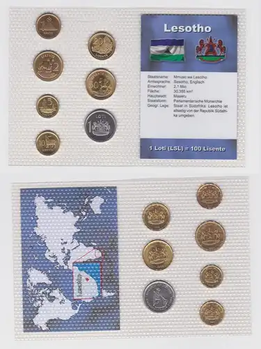 Kursmünzsatz KMS 7 Münzen Lesotho Stgl. im Blister (133020)