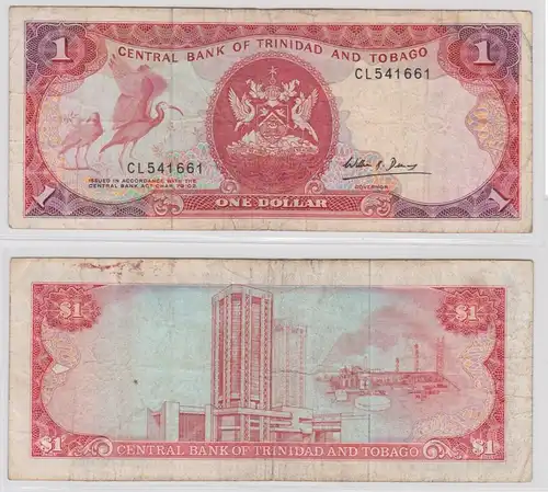 1 Dollar Banknote Central Bank of Trinidad & Tobago P36b UNC (154415)