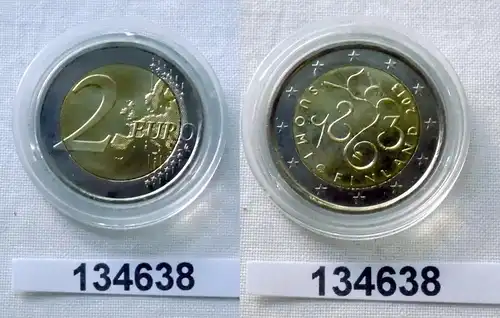2 Euro Bi-Metall Münze Finnland Parlament 2013 Stempelglanz (134638)
