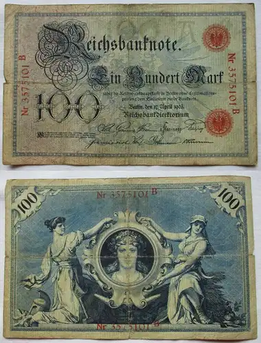 100 Mark Reichsbanknote Deutsches Reich 17.April 1903 (142816)