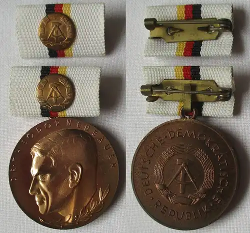 DDR Orden Dr. Theodor Neubauer Medaille in Bronze im Etui Bartel 178g (111506)