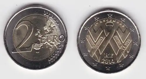 2 Euro Bi-Metall Münze Frankreich 2014 Welt-Aids-Tag (136192)