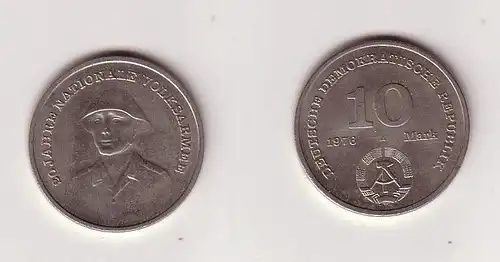DDR Gedenk Münze 10 Mark 20 Jahre Nationale Volksarmee NVA 1976 (113674)