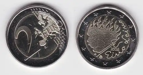 2 Euro Bi-Metall Münze Finnland 2016 Eino Leino (130773)