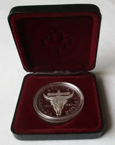 1 Dollar Silber Münze Kanada 1982 Canada Dollar Regina 1882-1982 (160466)