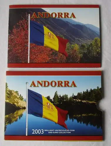 KMS Kursmünzensatz Andorra 2003 + 2x 1 Euro Italien Griechenland (144024)