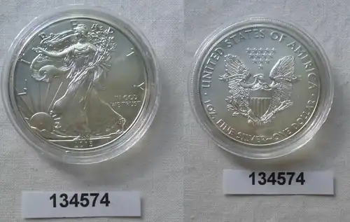 1 Dollar Silber Münze Silver Eagle USA 2013 1 Unze Feinsilber Stgl. (134574)