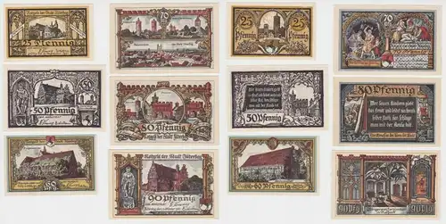 6 Banknoten Notgeld Stadt Jüterbog 8.April 1920 (152573)