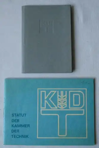 DDR Mitgliedsbuch  + Statut der Kammer der Technik 1979 - 1984 (122786)