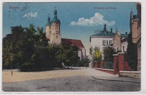 93018 AK Wurzen - Domplatz mit Dom 1920