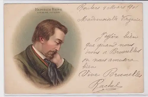 86526 Künstler AK Heinrich Heine 13.12.1797-17.2.1856 Portrait 1901