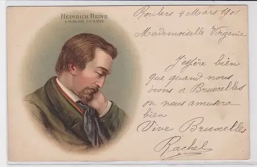 86604 Künstler AK Heinrich Heine Portrait 1901