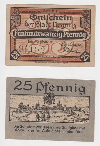 25 Pfennig Banknote Notgeld Stadt Liegnitz Legnica Niederschlesien  (154111)