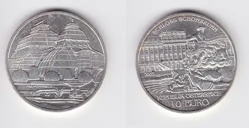 10 Euro Silbermünze Österreich 2003 Schloss Schönbrunn (155544)