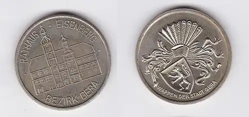 DDR Medaille Wappen der Stadt Gera Rathaus Eisenberg (108109)