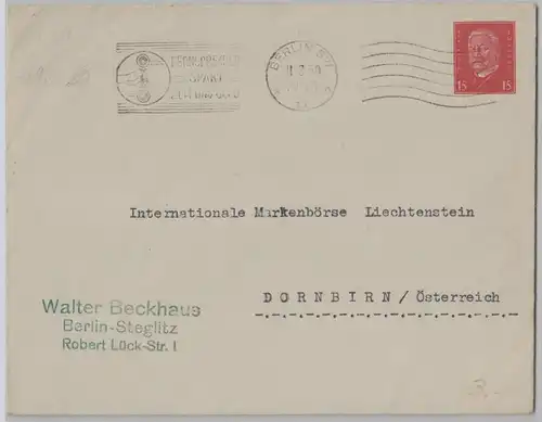 61851 DR Ganzsachen Umschlag PU mit 15 Pfennig Hindenburg 1930