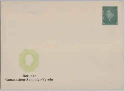 67001 DR Ganzsachen Postkarte PP113/B5/01 Berliner Ganzsachensammlerverein