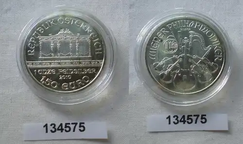 1,5 Euro Silbermünze Österreich 2010 Philharmoniker 1 Unze Feinsilber (134575)