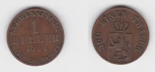 1 Heller Kupfer Münze Hessen-Kassel 1864 (142878)
