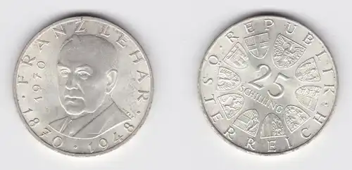 25 Schilling Silber Münze Österreich 1970 Franz Lehar 1870-1948 (155530)