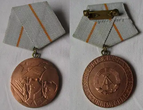DDR Medaille der Waffenbrüderschaft in Bronze im Etui MUSTER Bartel 210 (154416)