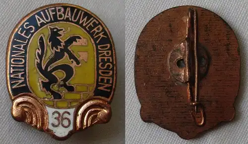 DDR NAW Abzeichen 36 Nationales Aufbauwerk Dresden ohne Jahr (161811)