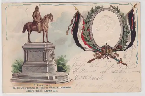 94646 Präge Ak Erfurt Einweihung des Kaiser Wilhelm Denkmals 1900