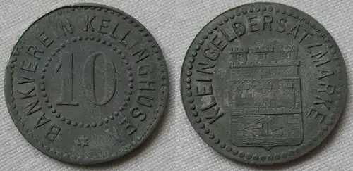 10 Pfennig Zink Münze Notgeld Bankverein Kellinghusen ohne Jahr (155217)