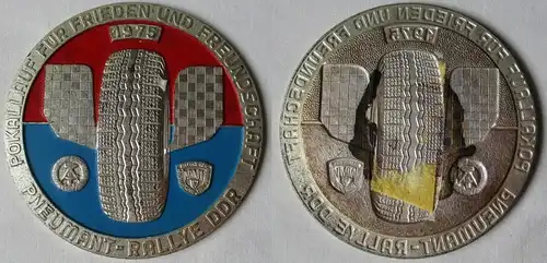 DDR Plakette Pokallauf für Frieden und Freundschaft Pneumant-Rallye 1975 /121622