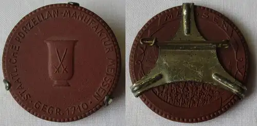 Abzeichen Medaille staatliche Porzellan-Manufaktur Meissen gegr. 1710 (131157)