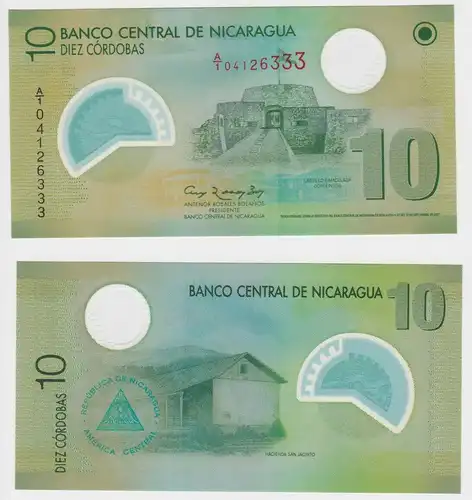 10 Córdobas Banknoten Nicaragua 2007 Pick 201 kassenfrisch (153405)