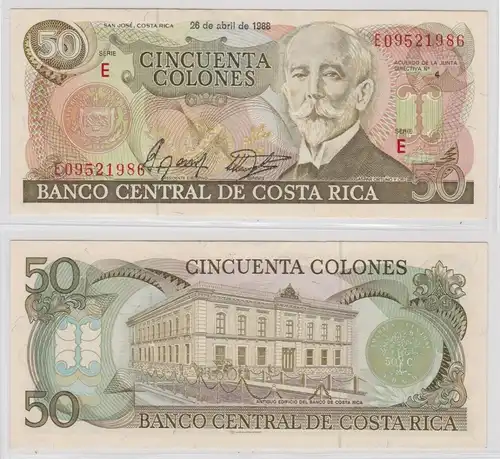 50 Colón Banknote Costa Rica 26.04.1988 Pick 253 (154307)