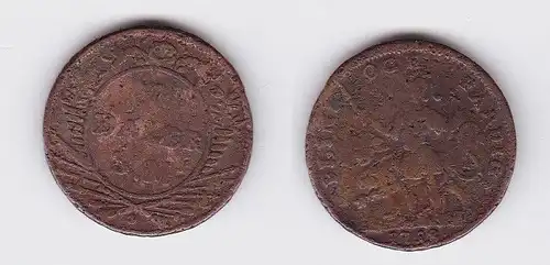 1 Notdaler Kupfer Münze Schweden 1718 S.M. (119572)