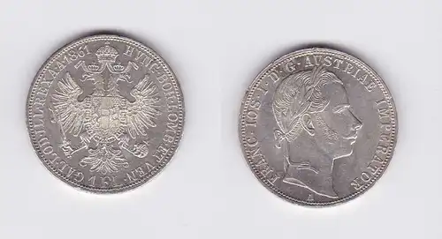 1 Gulden Silber Münze Österreich 1861 A (117249)