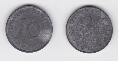10 Reichspfennig Zink Münze 3.Reich 1947 A Jäger 375 (161376)