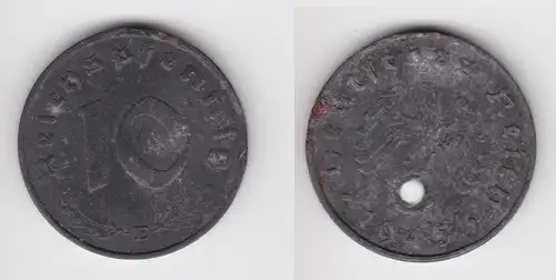 10 Reichspfennig Zink Münze 3.Reich 1945 E Jäger 371 (161333)