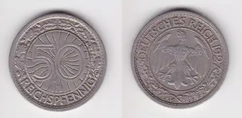 50 Pfennig Nickel Münze Weimarer Republik 1927 J ss (161755)