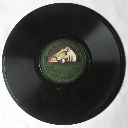 111721 Schellackplatte Grammophon Der Schützenauszug in Hinterbummelsdorf 1927