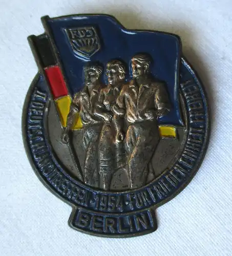DDR Abzeichen II. FDJ Deutschlandtreffen Berlin 1954 (134322)