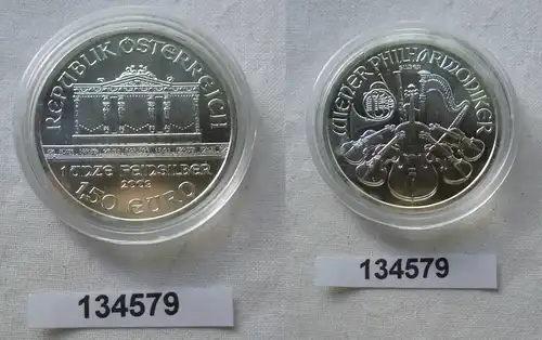 1,5 Euro Silbermünze Österreich 2009 Philharmoniker 1 Unze Feinsilber (134579)