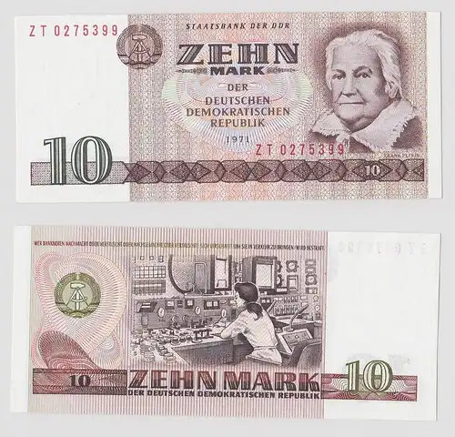 Banknote 10 Mark DDR 1971 kassenfrisch UNC Austauschnote Ro.Nr.359 d (155495)