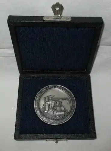 900er Silber Medaille PGH Strassen- und Tiefbau Leipzig-Land (154815)
