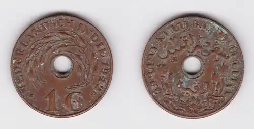 1 Cent Kupfer Münze Niederländisch Indien 1942 (157913)
