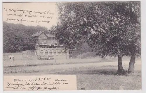 901150 AK Mülheim an der Ruhr - Kahlenberg davor Straßenbahnen 1906