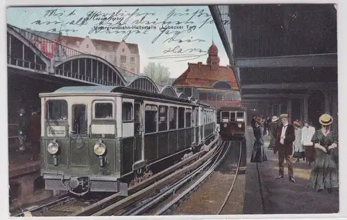 52197 AK Hamburg - Untergrundbahn-Haltestelle "Lübecker Tor" 1910